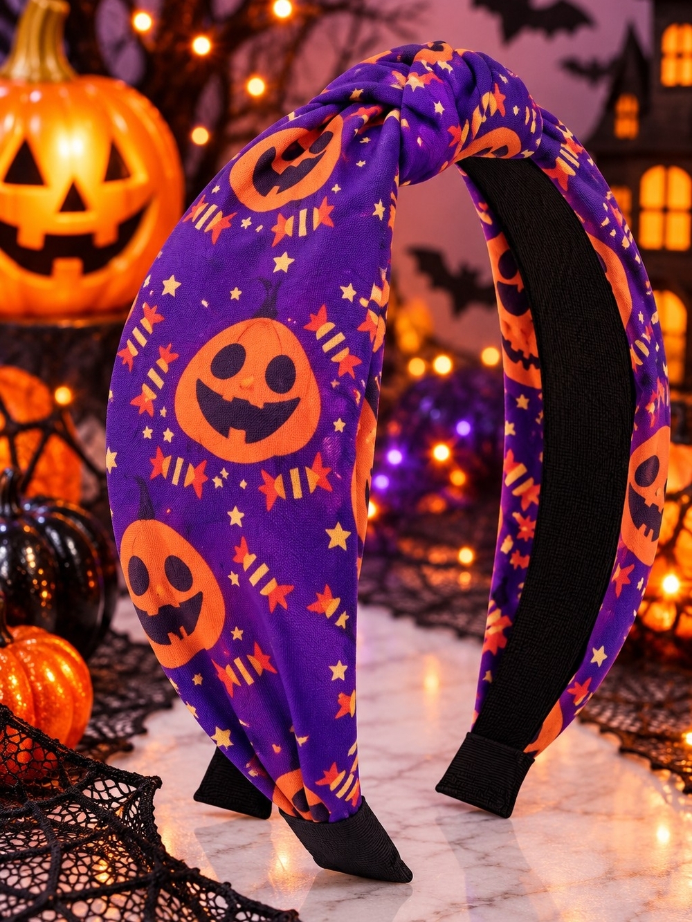 Halloween Pumpkin Knot Headband!!